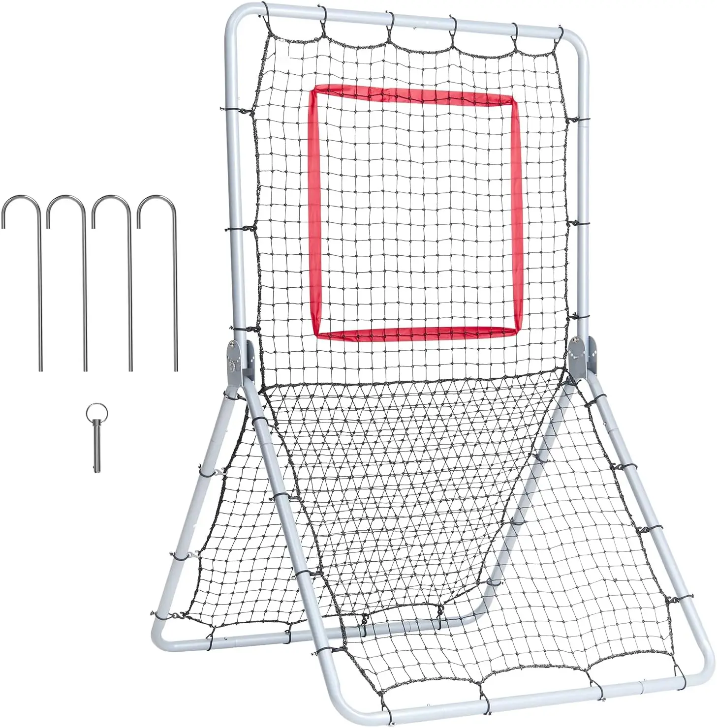 

VEVOR Baseball and Softball Rebounder Net, PitchBack Baseball Pitching Nest, 3-Way Baseball, Softball Pitchback Net, Fielding Tr