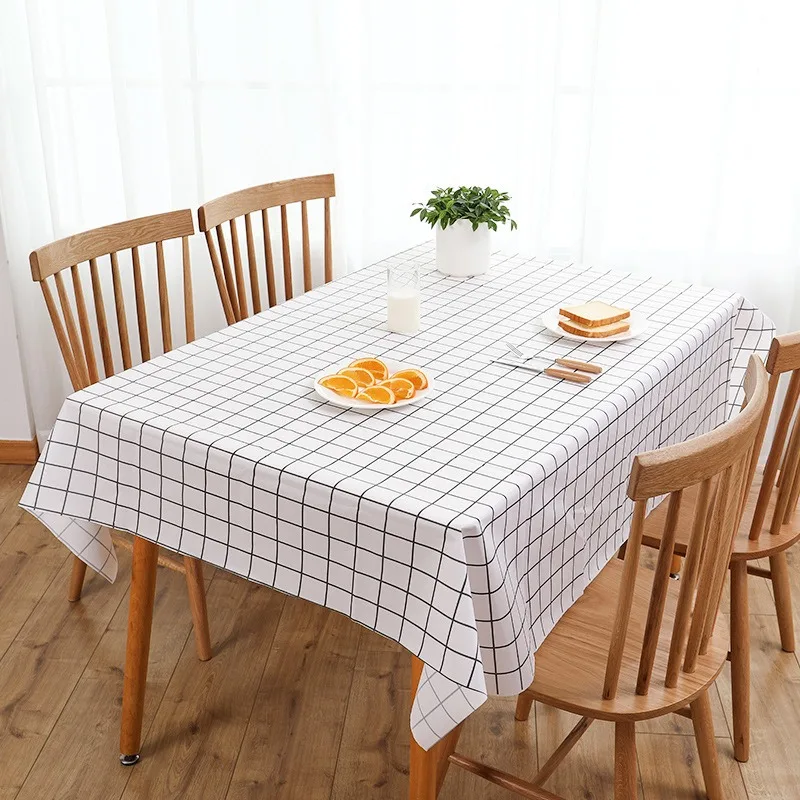 

Plaid Print Table Cloth Waterproof Oilproof Kitchen Wedding Birthday Party Dining Table Cover Rectangle Home Decor Tablecloth