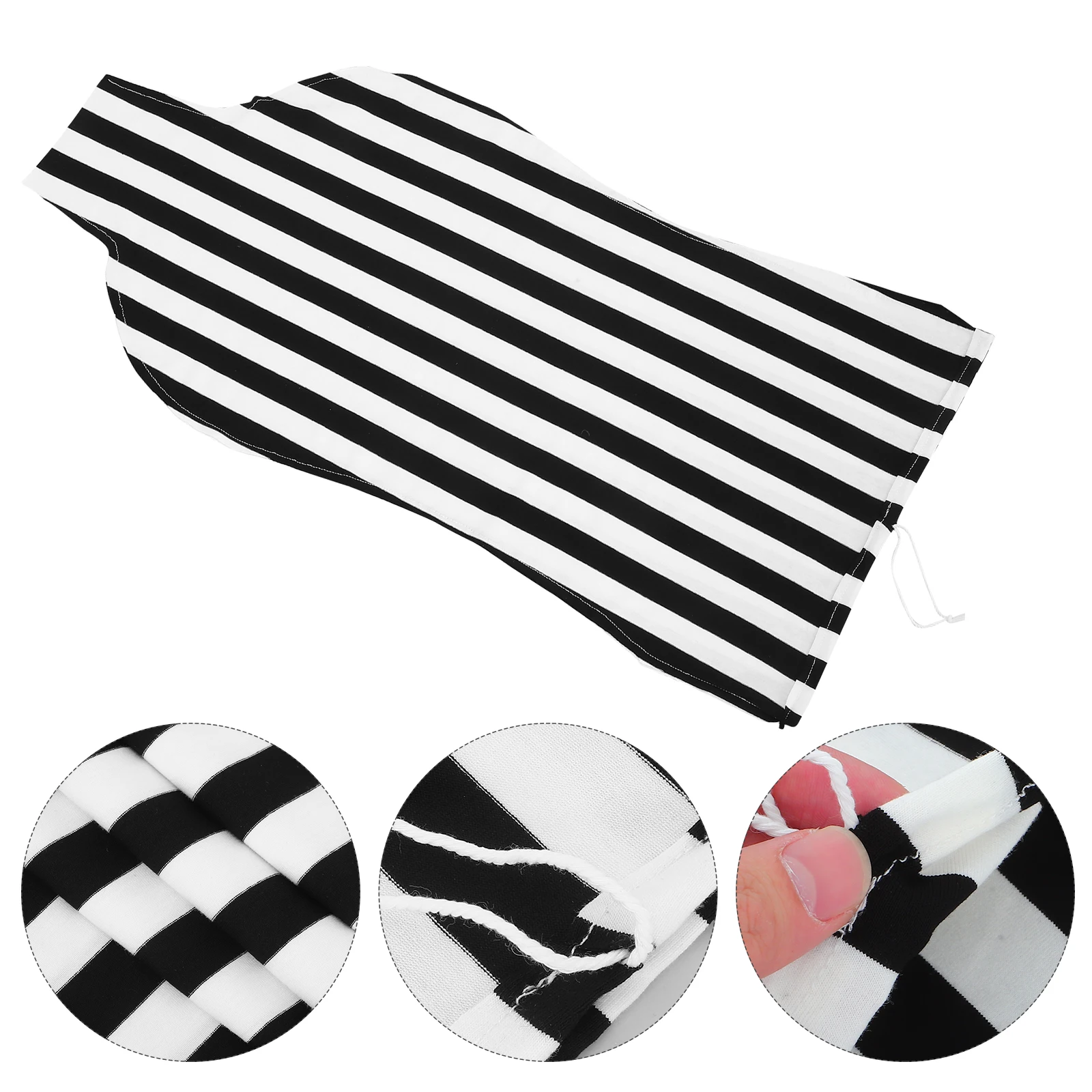 

1pc Half Body Mannequin Cover Black White Striped Cotton Stretchy Fabric Upper Torso Clothes Display Photography Props Fake
