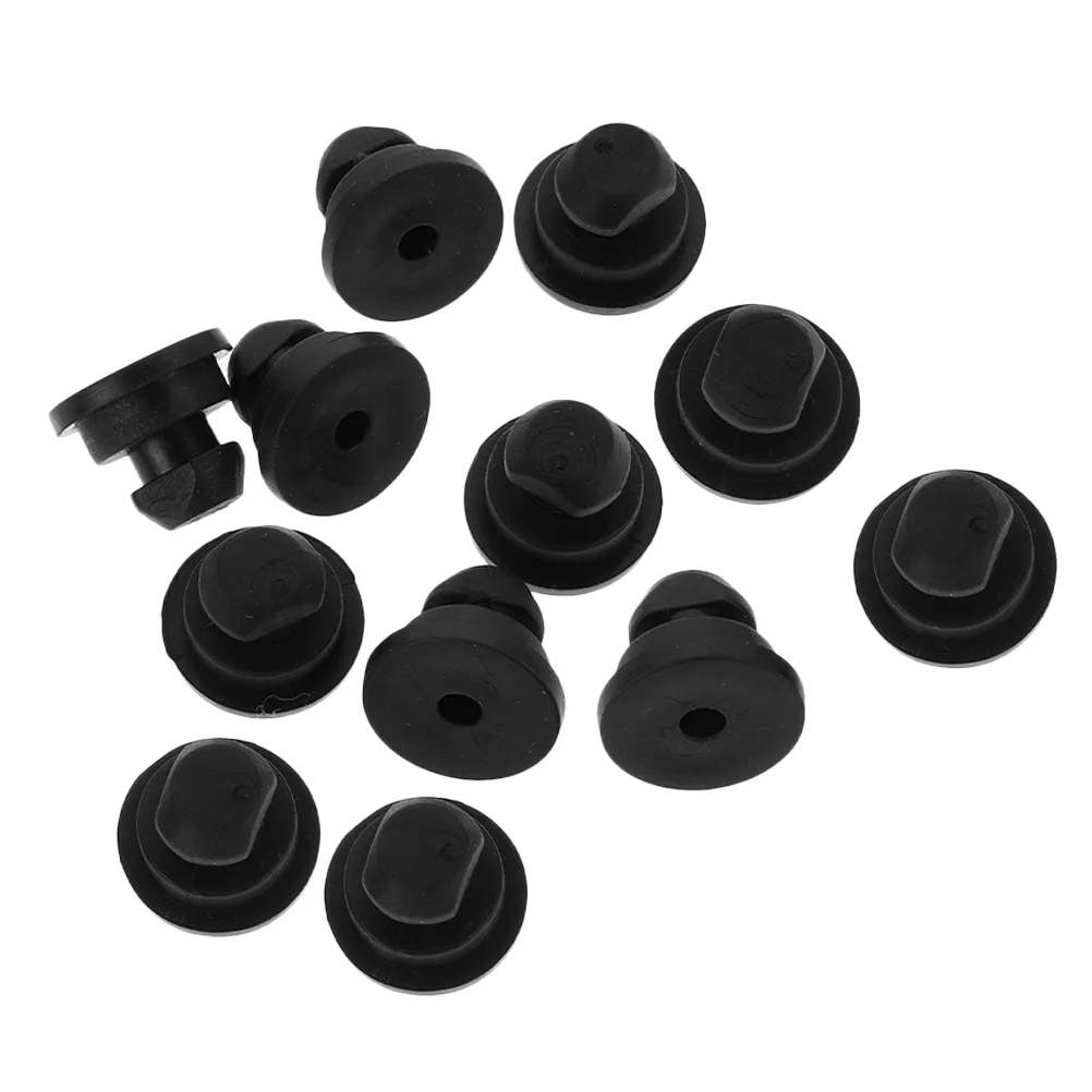 12 Pcs Mini Slow Cooker Rice Foot Plug Small Rubber Feet Grille Silicone Stove Gap Covers Black Brass Cutting Board