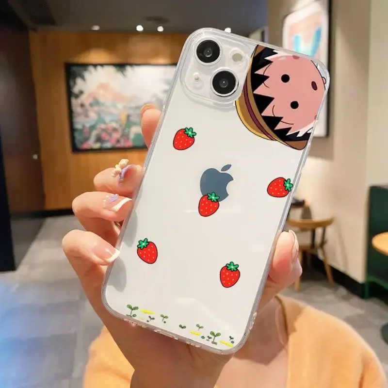 Cartoon Chibi Maruko Chan Phone Case For Iphone 7 8 Plus X Xr Xs 11 12 13 15 Mini Mobile Iphones 14 Pro Max Case