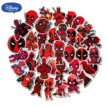 디즈니 애니메이션 데드풀 스티커, 영화 마블 북 노트북 오토바이, 카와이 만화 그래피티 스티커 팩, 어린이 장난감 선물, 35 개 