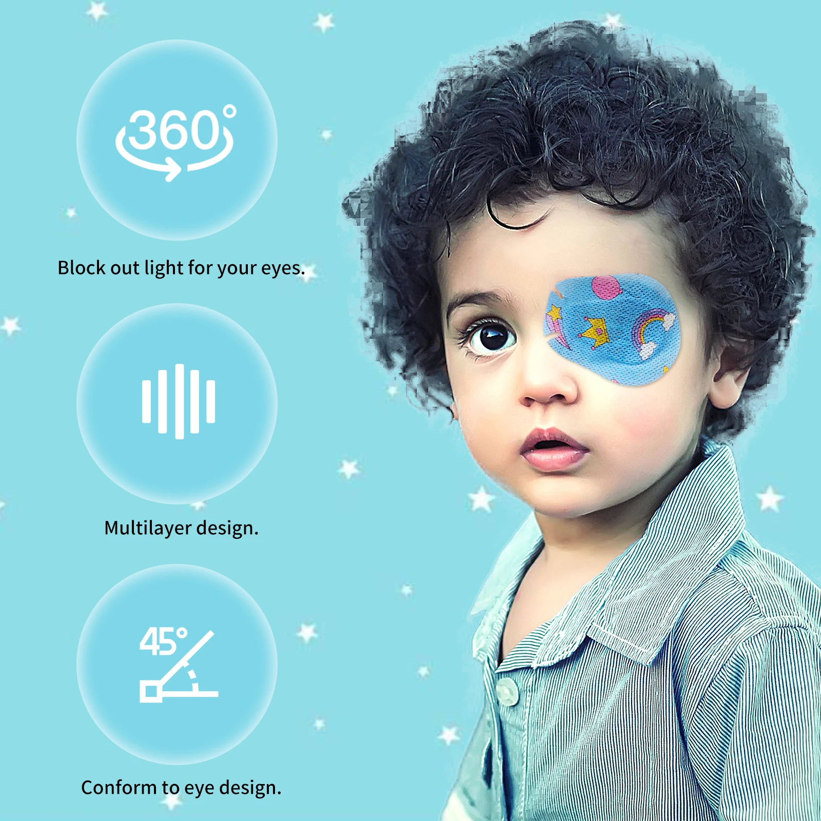 Parches adhesivos para los ojos para niños y niñas, almohadilla desechable para ambliopía, 60 piezas, gran oferta