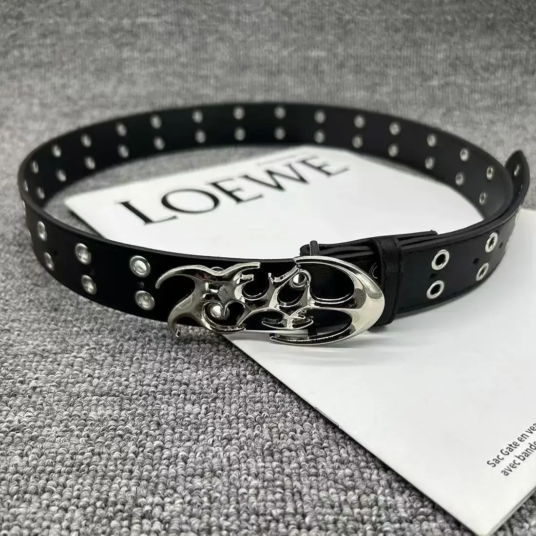 IUM New Stylish Y2K Hollow PU Leather Fashion Punk Belt For Men Women-Trendy Accessory For Gift Giving，Neutral Waist Belts Plus