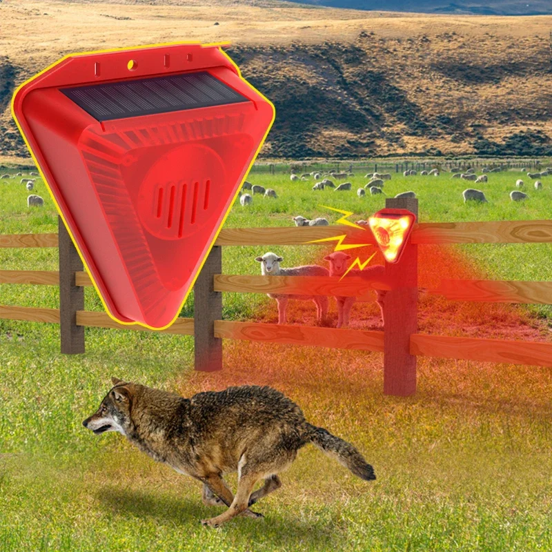 

Solar Alarm Lamp 6LED IP65 Outdoor Waterproof 129dB Motion Sensor Alarm Light Drive Away Wolf Wild Boar Alarm System Detector