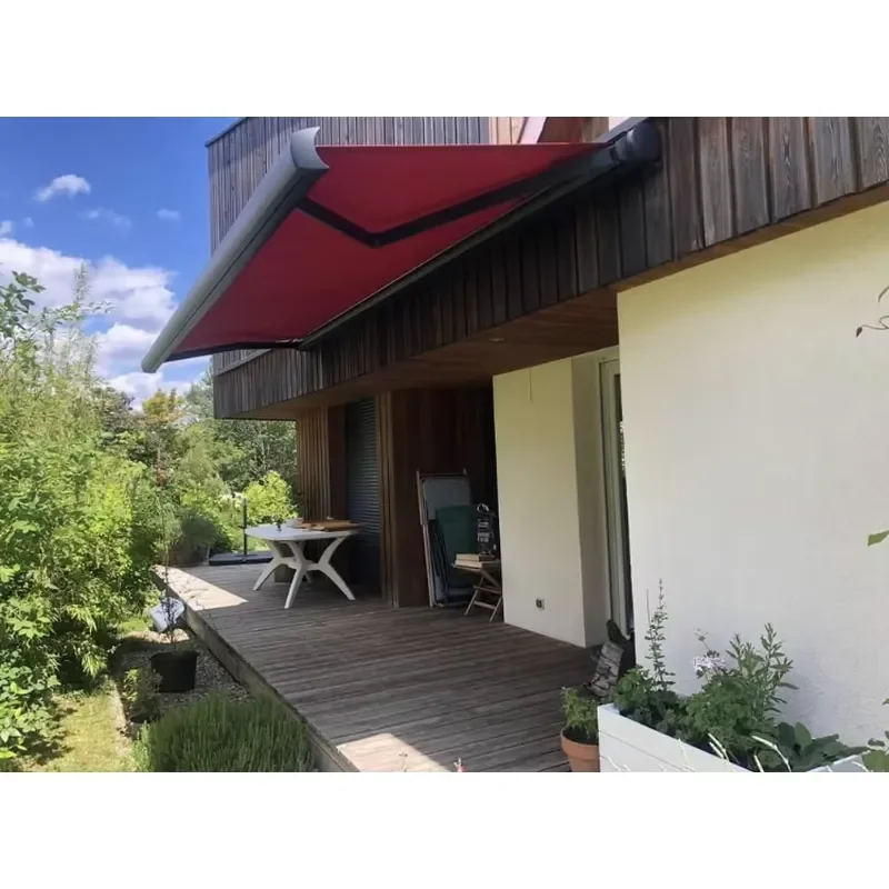 Factory Price Remote Control Full Cassette Awning Outdoor Folding Arm Retractable Awning