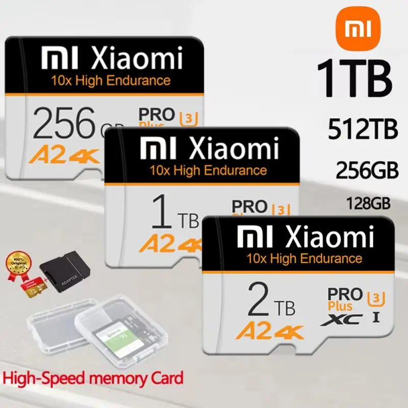 การ์ดหน่วยความจำ Xiaomi 1TB 2TB ความเร็วสูงไมโคร TF SD การ์ด512GB V60 SD การ์ด TF U3สำหรับ Nintendo Switch Ps4เกม Ps5