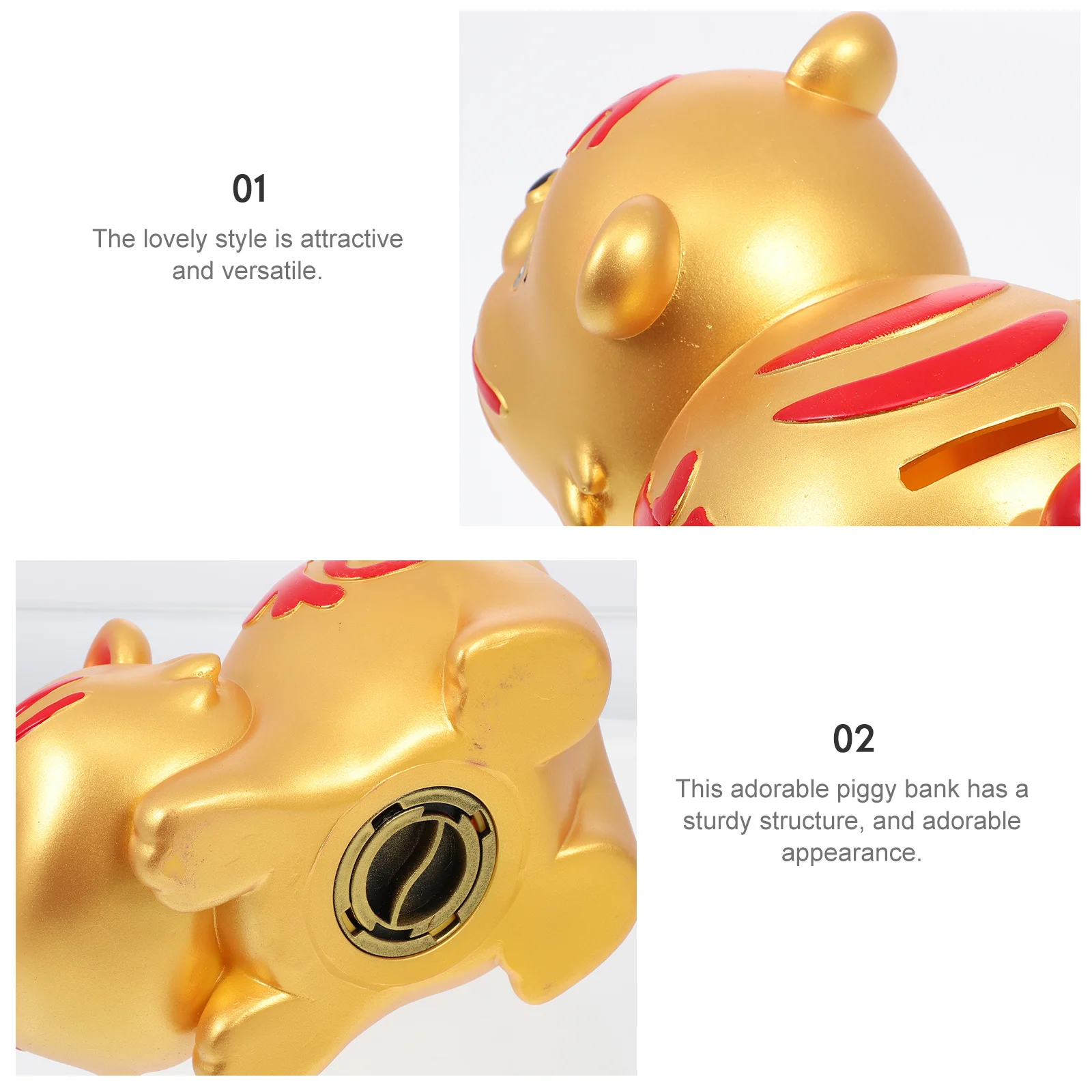 

Piggy Bank Adorable Tiger Coin Bank Saving Pot Home Desk Decoration Lovely Ornament Money Box Small Saving Pot