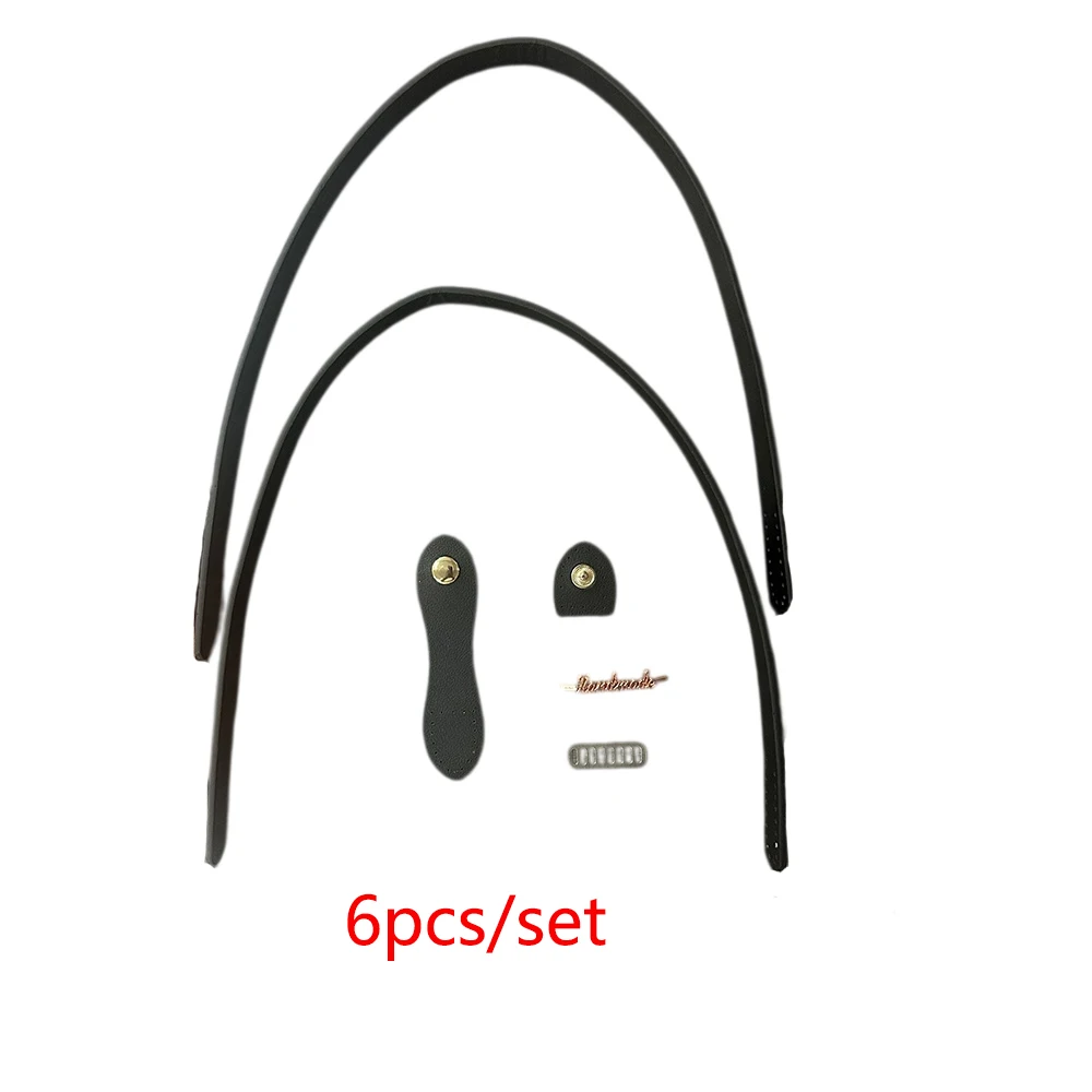 6Pcs/Set DIY Bag Strap Accessories Set, Includes 2 Pu Handmade Straps, 2 Buckles, 1 Handmade Label, and 1 Pad. Double Long Handle Design, Suitable for Handmade Bag Installation. Suitable For: DIY Enthusiasts, Fabric Bag Makers, and Old Bag Transformation Enthusiasts
