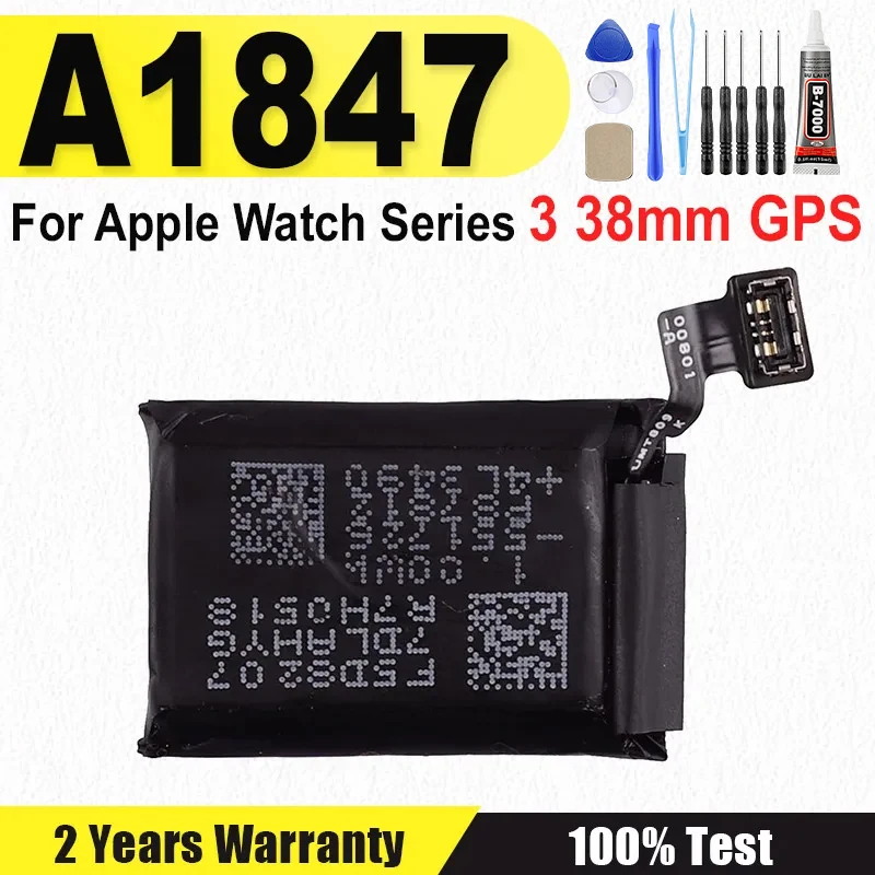 Brand-New A1847 Battery A1847 For Apple Watch Series 3 38mm GPS Version Series3 38mm + Free Tools