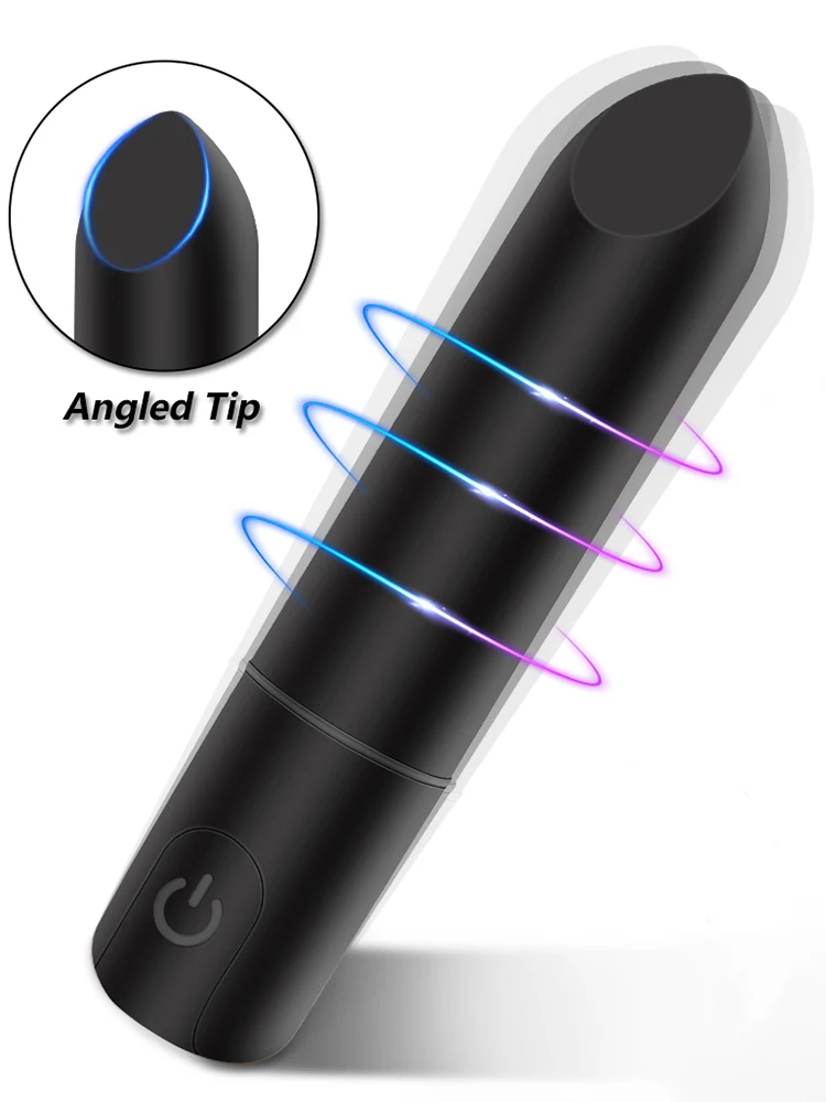 Bullet Vibrator Sex Toys for Clitoral Stimulation Strong for Women Clitoris Vibrador With Angled Tip 10 Mode Small with USB