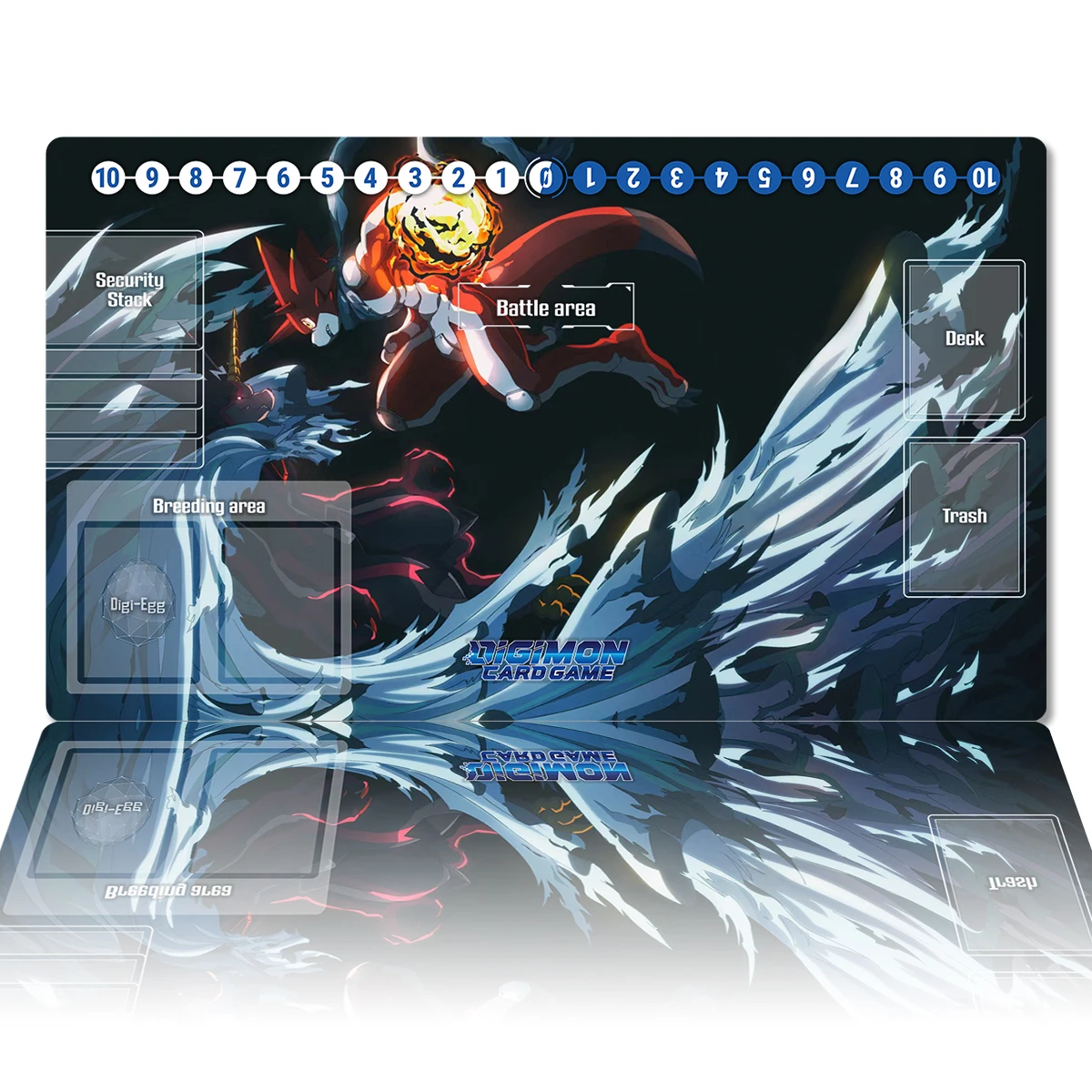 Digimon Playmat Gulus & Betel Gammamon DTCG CCG Board Game Card Game Mat Anime Mouse Pad Custom Desk Mat Gaming Accessories Bag