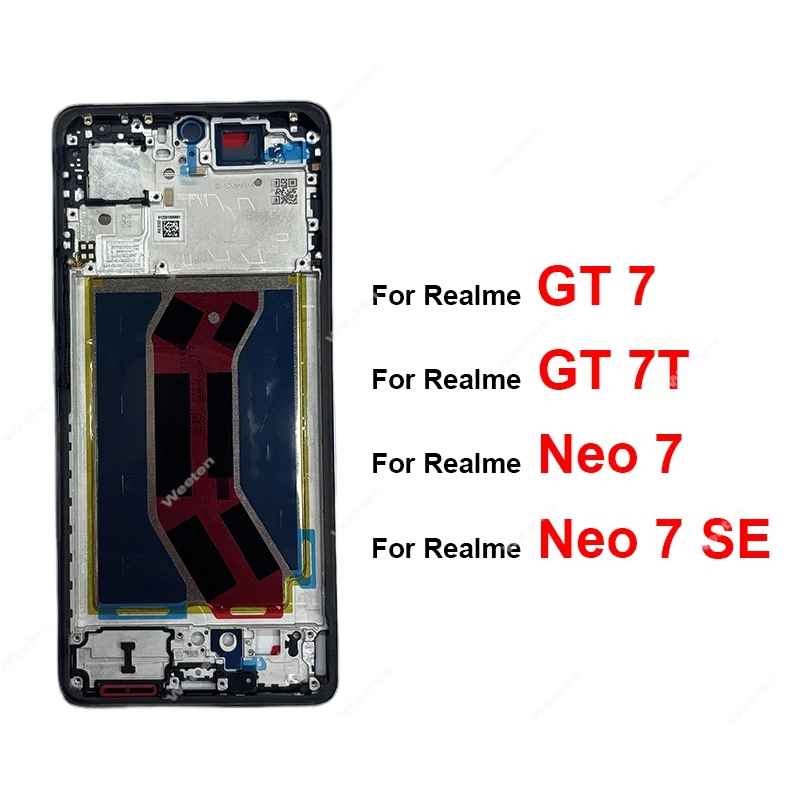 

For Realme GT 7 GT 7T Neo 7 SE Middle Housing Front LCD Frame Holder Middle Frame Housing Cover Repair Parts