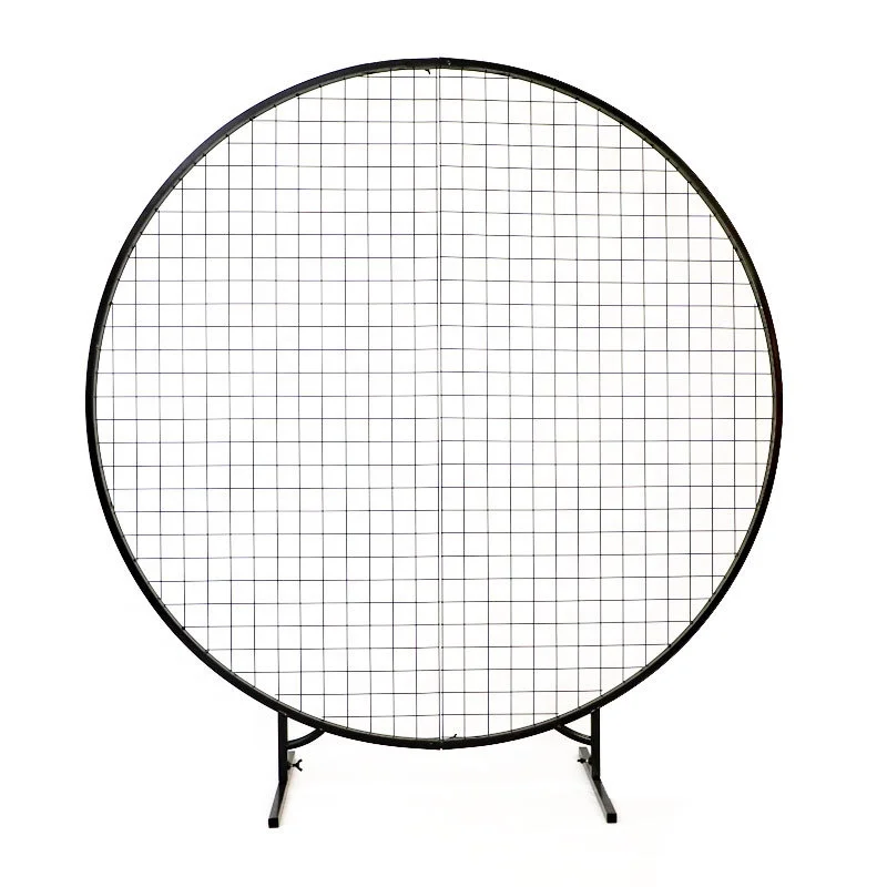 Wholesale Metal Round Mesh Backdrop grid arch Wedding Arch Stand Round Circle Backdrop for Wedding Decoration