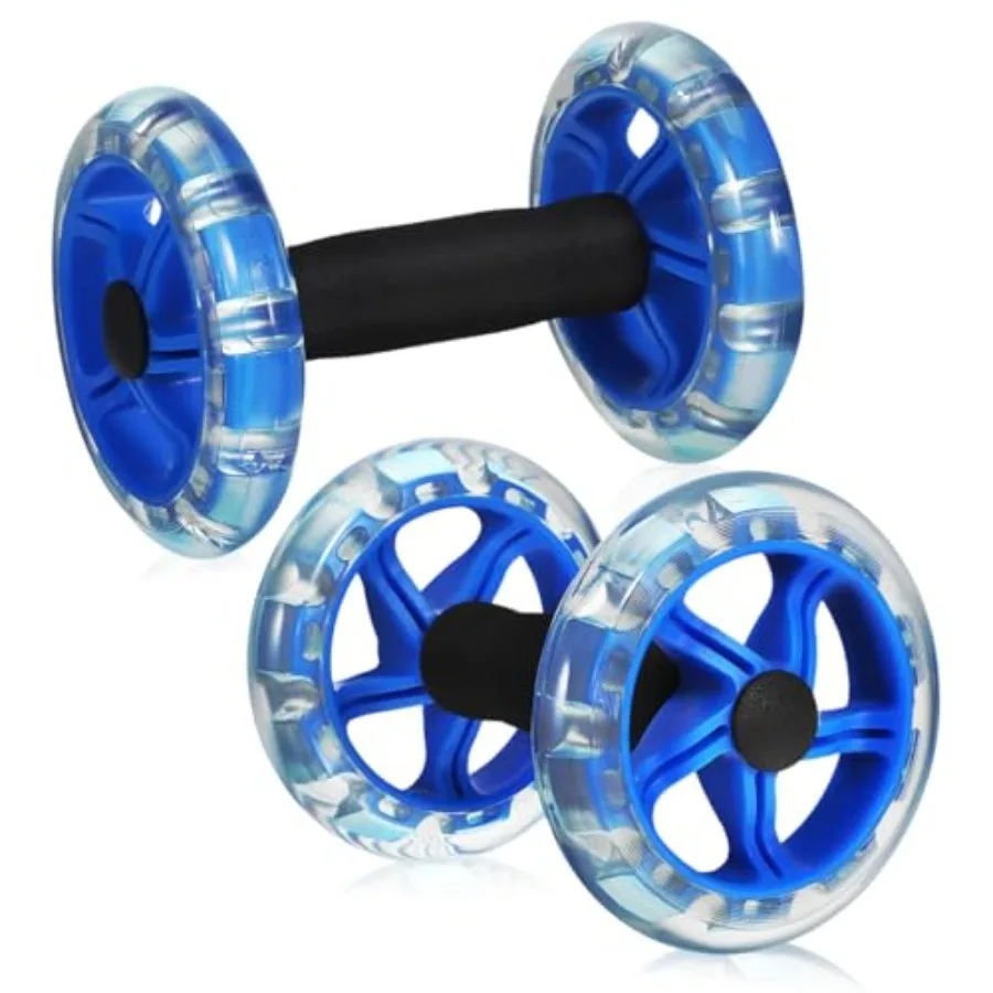 

Twin-wheel Fitness Roller, Abdominal Strengthening Device for Men And Women, Blue, 7. 87 X 5. 51 X 5. 51 Inch