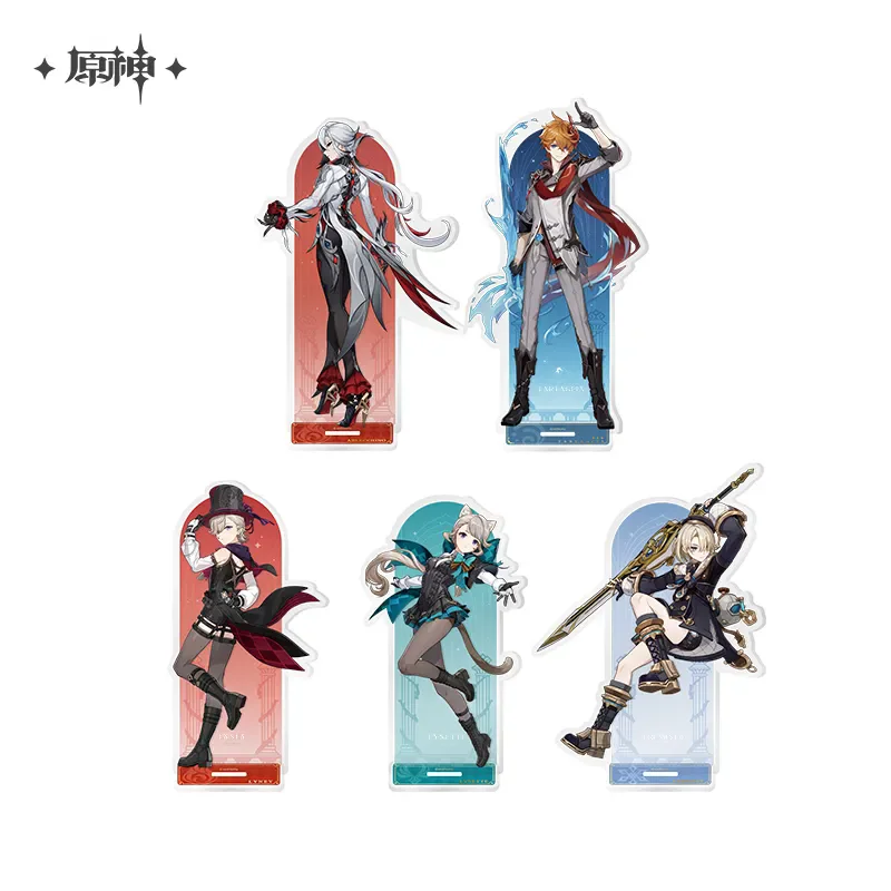 

Game Genshin Impact Official Merch miHoYo Original Authentic Fatui Series Acrylic Stand Lyney Arlecchino Freminet Anime Ornament