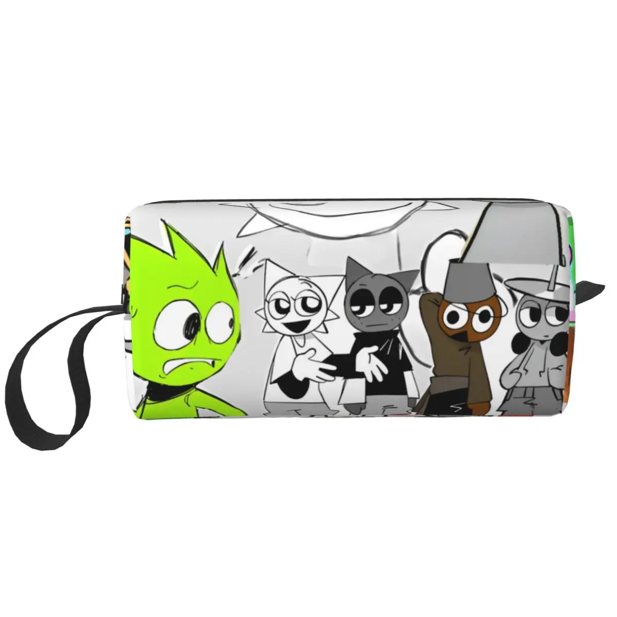 

Sprunki Incredibox Game Большая косметичка Водонепроницаемая сумка Дорожные косметички Сумка для хранения для женщин