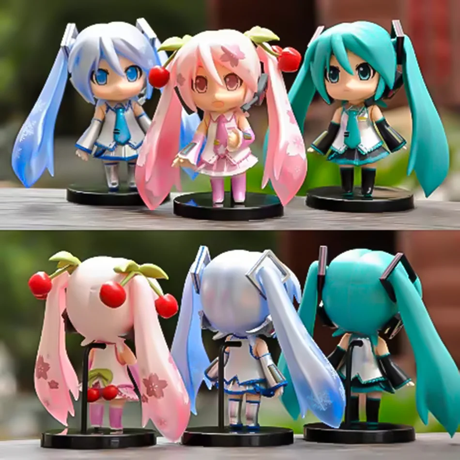 Hot Hatsune Miku Anime Figure Pink Dress PVC Model Action Toys Cherry Pink Cherry Blossom Decoration Collect Gifts