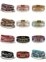 Fashionable Multi-layer PU Leather Bracelet, Bohemian Luxury Leather Magnetic Buckle Bracelet, Holiday Gift