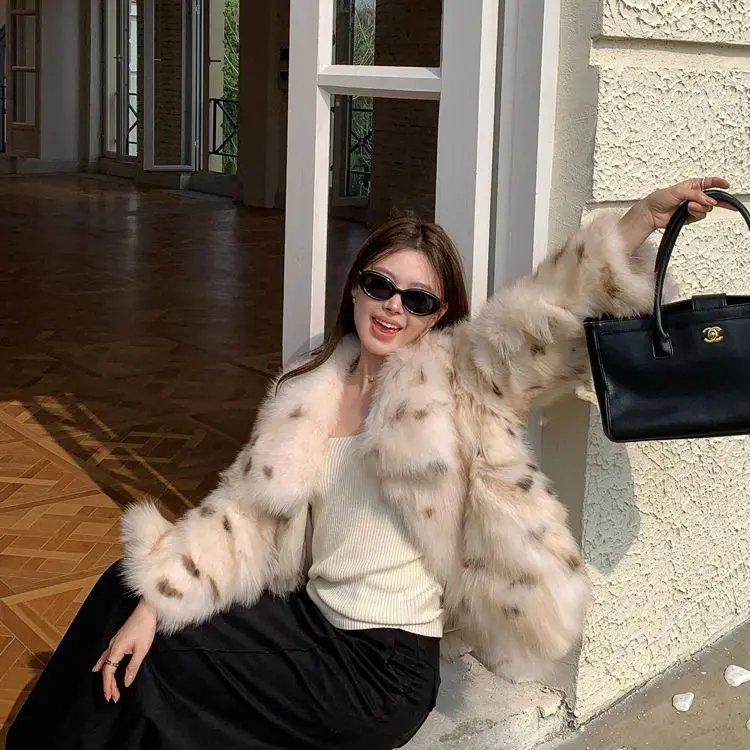 

Faux Fur Vintage Coats Womens Vacation Comfort Modern Round-Neck Trendy Office Sleeve Cozy Fully Ladies Collar Minimalism Warm