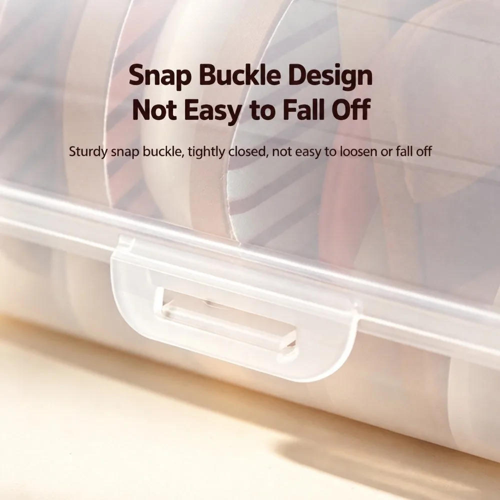 Save Space PP Powder Puff Case Dust-proof Stackable Beauty Sponge Holder Clear Makeup Sponge Storage Box Vanity Desktop