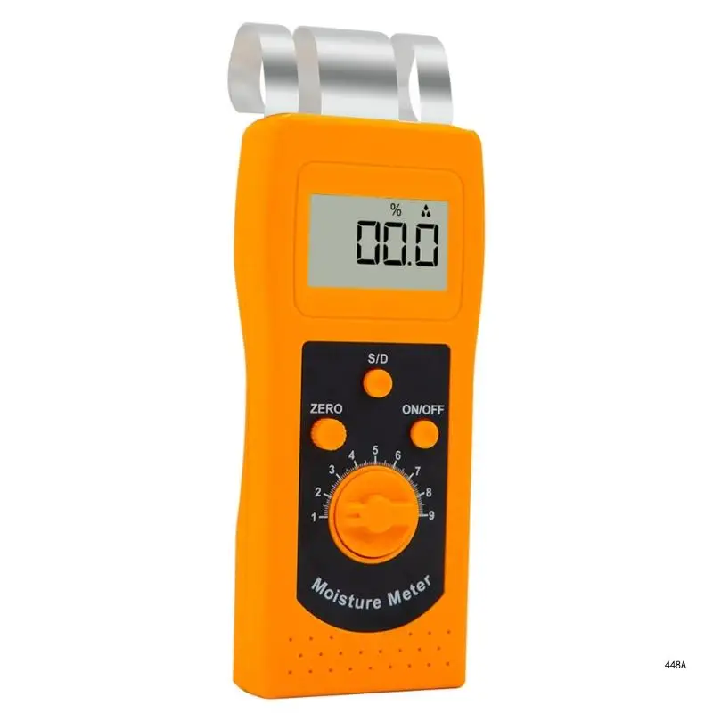 Digital Moisture Tester Meter Analyzer for Textile Cotton Clothes Yarn Wool LCD Display Moisture Content Measuring Tools