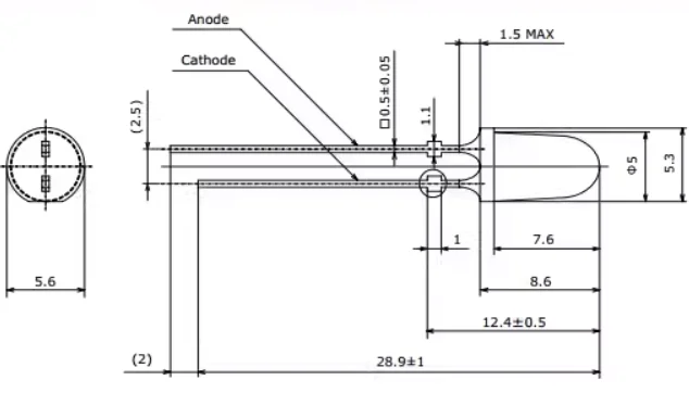 NSPW500DS 5MM white light ultra high brightness LED cannon bullet with a 15 degree spotlight