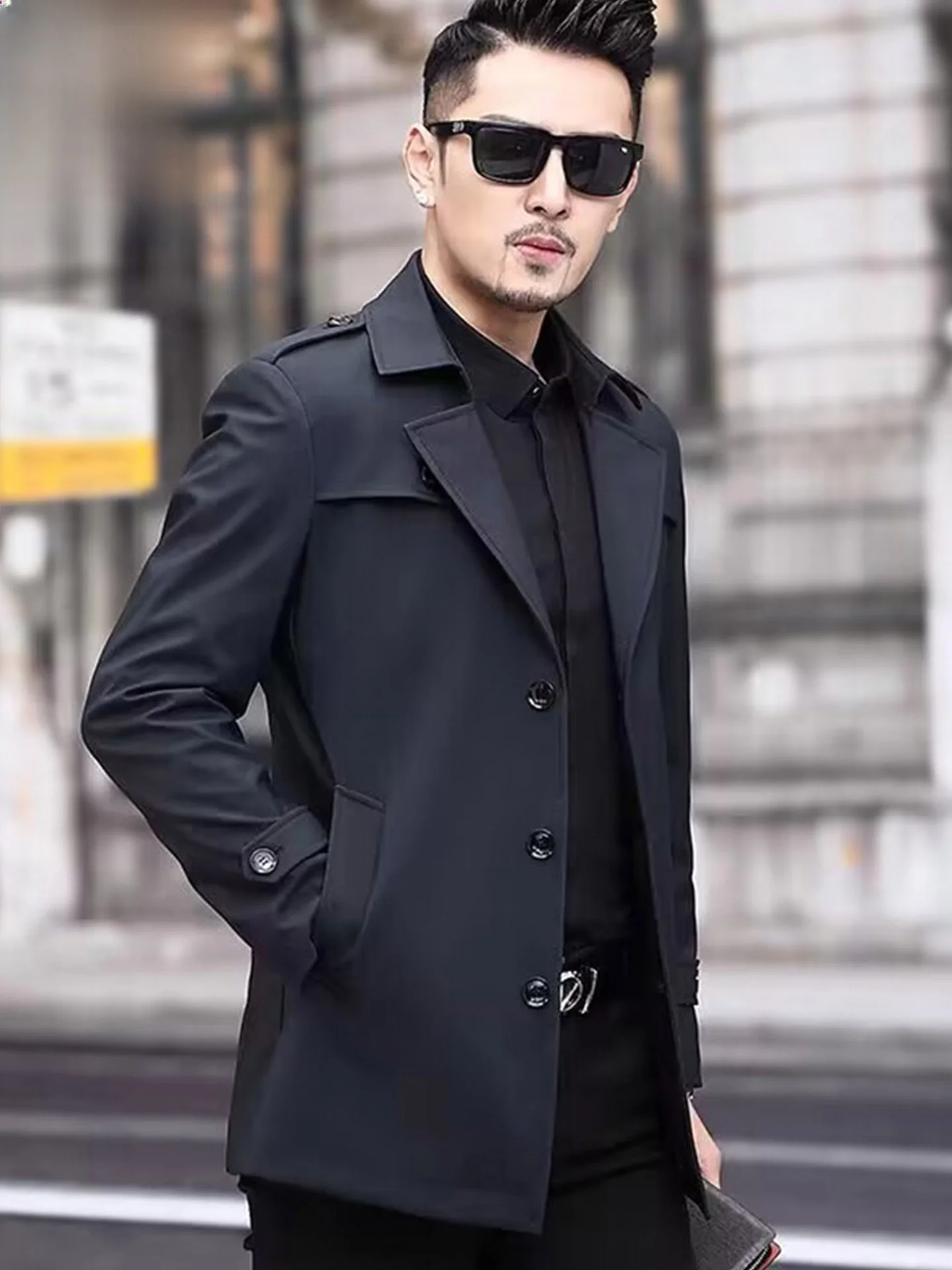 

TUCANO High-End Men's Spring Autumn Casual Sle ort Busin Faion Top Multi-ket Faion Urban Men's Windbreaker