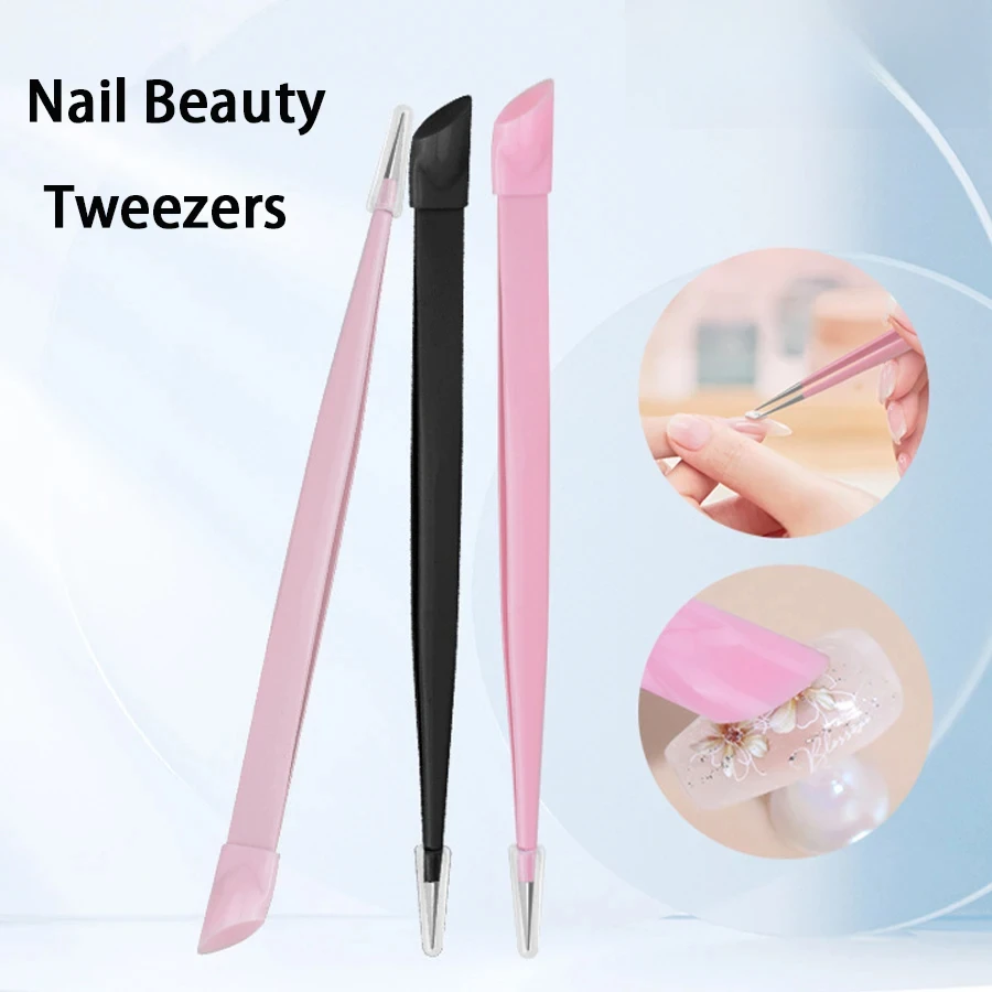 

Double Ended Nail Art Tweezers Stainless Steel Tweezers Precision Tweezers for Crafts Rhinestone Picker Tool