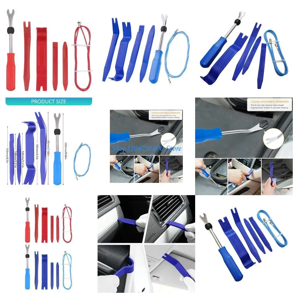y1gd 6 peças ferramenta remoção do painel da porta do veículo adequada para a maioria modelos carros para arranhões, e