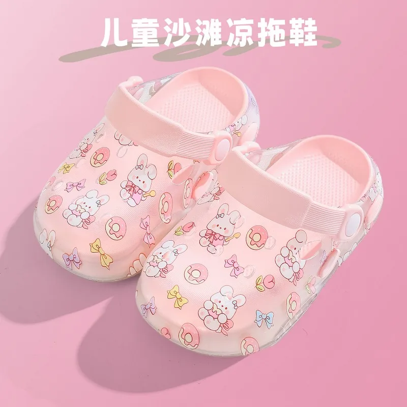 

Infant and Toddler Beach Sandals Children's Hole Shoes Boys and Girls Summer Cartoon Slippers Cute Jelly Style Kids Comfortable