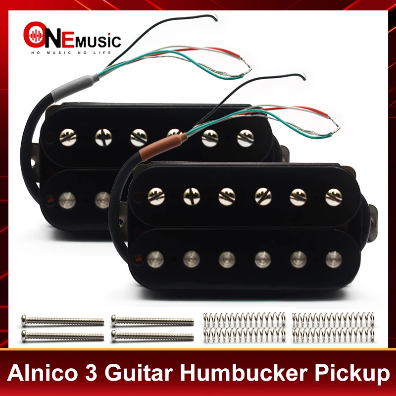 Alnico 3 Humbucker Coil Splitting Pickup Dual Coil Pickup N-7.5K/B-15K 4 Conducts Output Guitar Parts Black