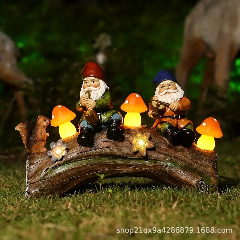 

Hot Cute Dwarf Elves Solar Decoration Garden Park Sun Room Lawn Living Room Resin Crafts Balcony Terrace Landscape Layout Lights