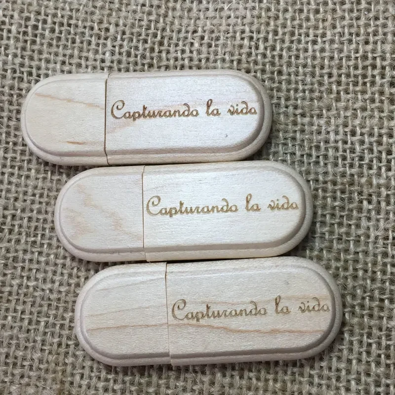 10 шт. Бесплатный индивидуальный логотип USB 3.0 Деревянная память USB-флешка-накопитель Pendrive 4 ГБ 16 ГБ 32 ГБ 64 ГБ U-диск Свадебный подарок