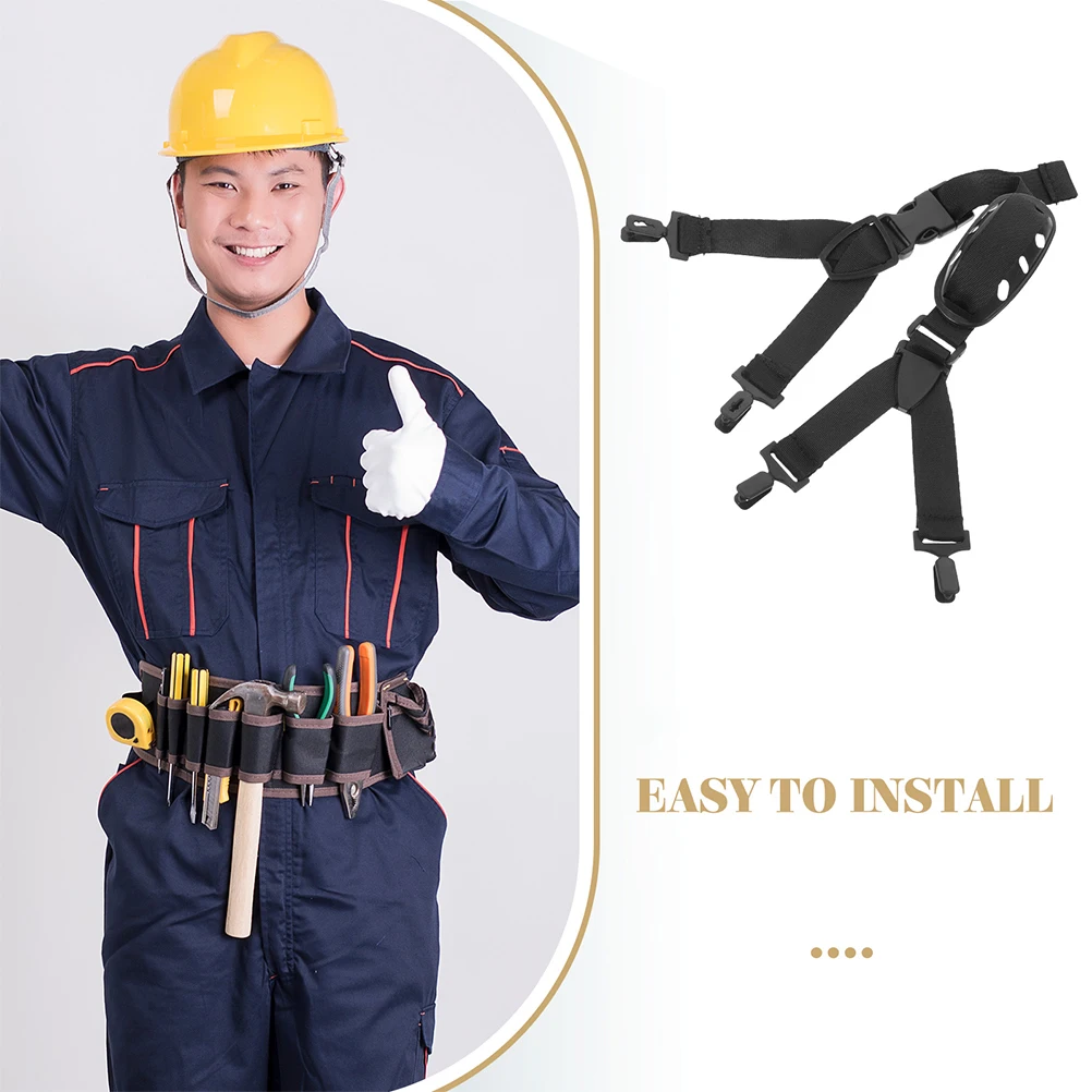 

3pcs Safety Chin Strap Lightweight Adjustable Buckle Cord Black Hard Hat Construction Worker Protective Gear