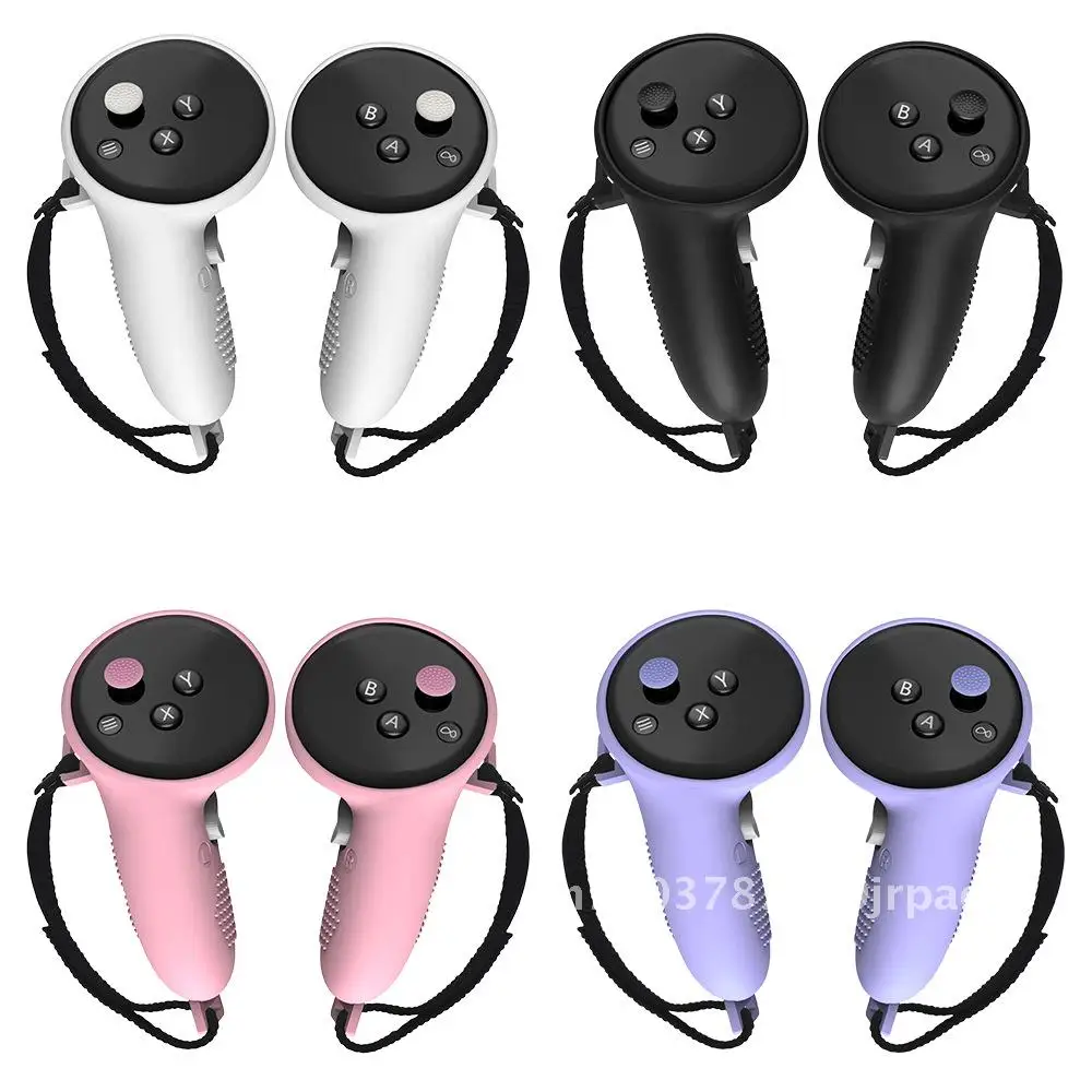 Anti-Slip Silicone Case for Meta Quest3 S Vr Handle Protective Cover with Rocker Cap - Anti-Fall Game Controller Accessory