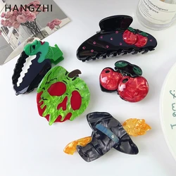 HangZhi Creative Funny Halloween Hair Clips Claw Cherry Acetic Acid Hair Jewelry Accessories for Women Girls 2024 New Design