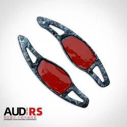 For Audi RS8 RS6 RS7 345 TTRS steering wheel shift paddles, gear lever panel carbon fiber pattern accessories