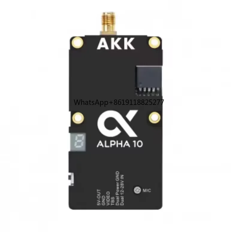 AKK-Alphaビデオ送信機,切り替え可能なfpv,スマートオーディオをサポート,10w,vtx,5.8ghz,80ch,10w