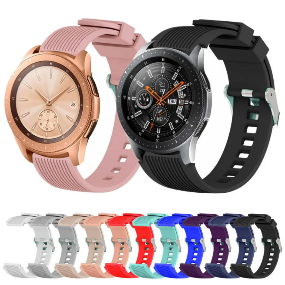 22mm 20mm Silicone Band for Samsung Galaxy Watch 46mm/Gear S3 Active 2 Watch 5 Pro 4 Classic Sports Bracelet Huawei Watch GT 2 3