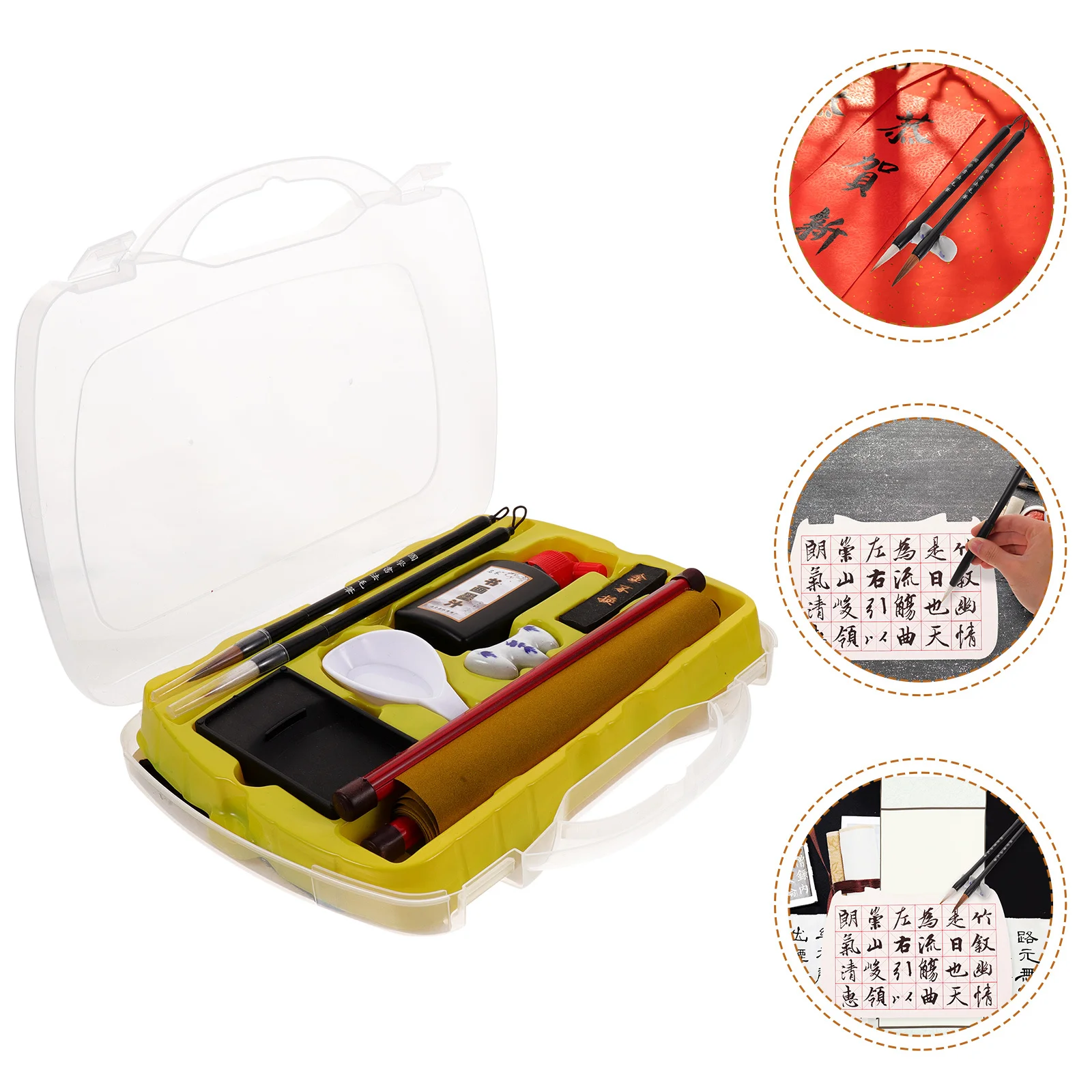 1 Set Of Calligraphy Cloth Folding Writing Mat For Chinese Calligraphy Practice Reusable Stationery Kit Beginner Household