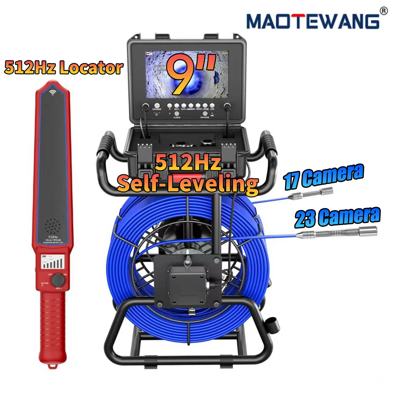 Sewer Inspection Camera 512Hz Self-Leveling Sewer Camera 9