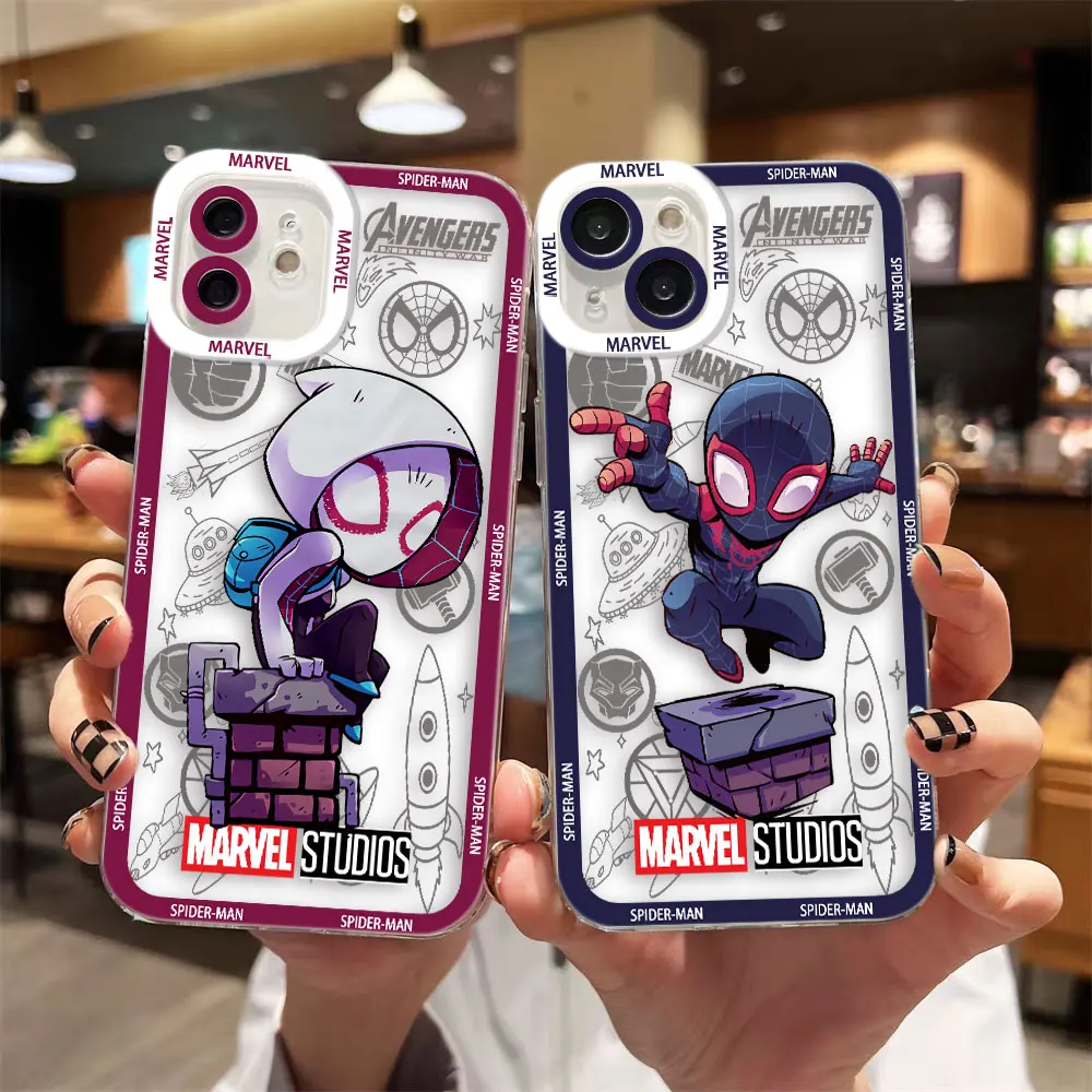 

Marvel Groot Iran Spider-man Angel Eyes Clear Phone Case For REALME 5 6 7 8 8I 9 10 12 C55 C53 C35 C33 C30 C21Y Case Funda Shell