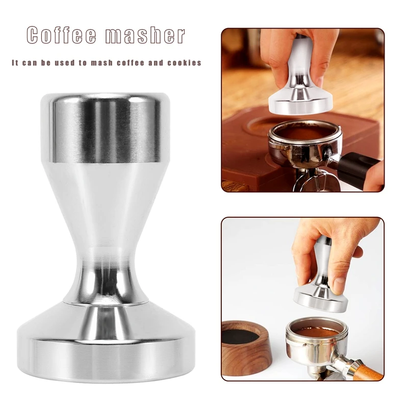 Tamper à café en acier inoxydable, presse à grains, expresso Barista, base