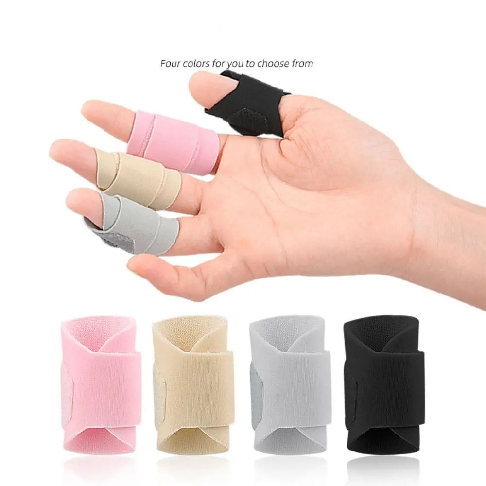 5PCS Lycra Cloth Finger Splint Black Grey Beige Pink Adjustable Finger Support Brace Tie Strap Bandage Sports Safety