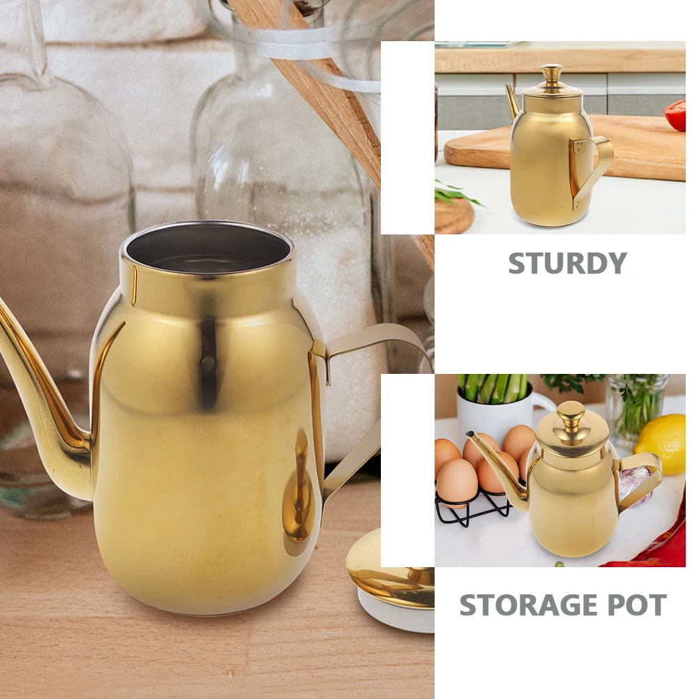 

Stainless Steel Oil Pot Filter Residue Dispenser Kitchen Grease Container Holder Pourer Sauce Kettle Storage Bottle Soy Vinegar