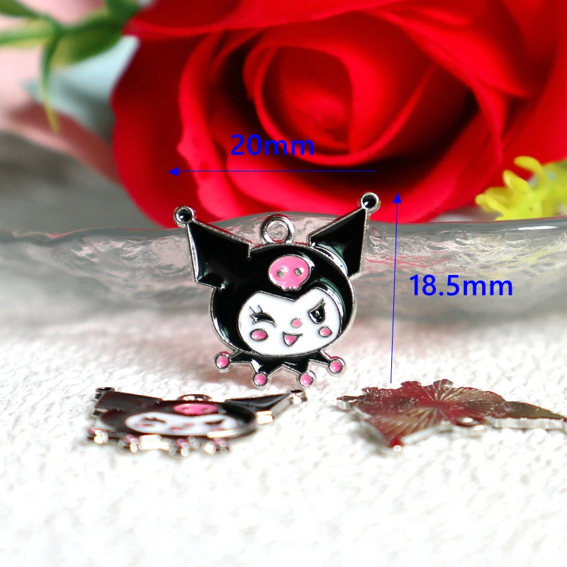 10PCS Sanrio Kuromi Avatar Alloy Pendant  Cartoon Anime Kawaii Metal Charms DIY Necklace Bracelet Earrings Keychain Accessories