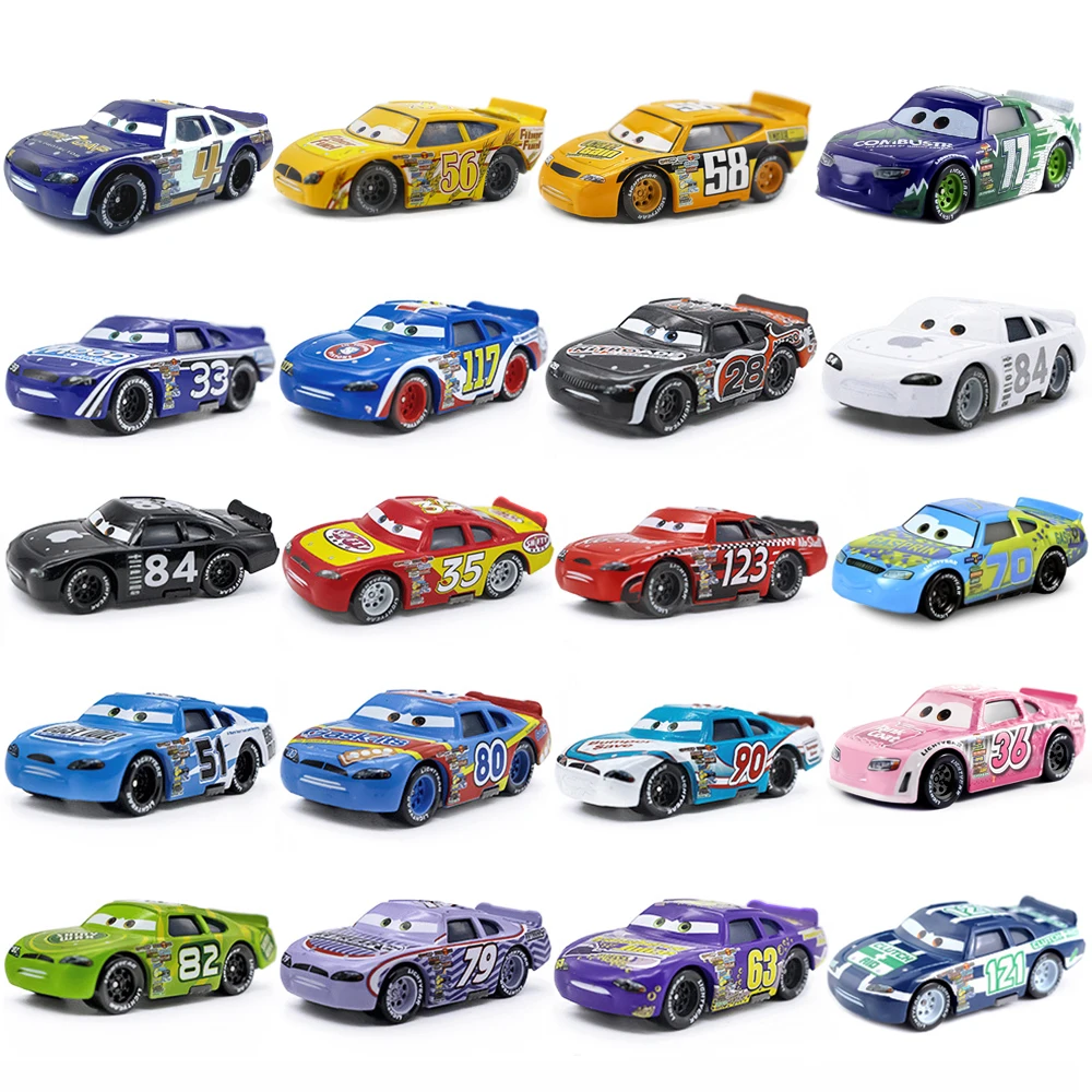 Spielzeugautos Piston Cup Racing Series Rennwagen McQueen Rusty Cornfuel Aiken Axler Chuck Armstrong Legierungs-Spielzeugauto Kindergeschenk