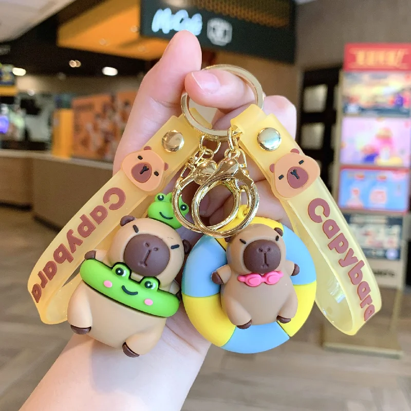 Creative Cartoon Summer Party Keychain Charm Capybara Keychain Exquisite Bag Pendant Keychain & Small Gift