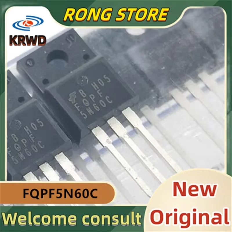 

(10PCS) New and Original Chip IC FQPF5N60C 5N60C 5A600V TO-220F
